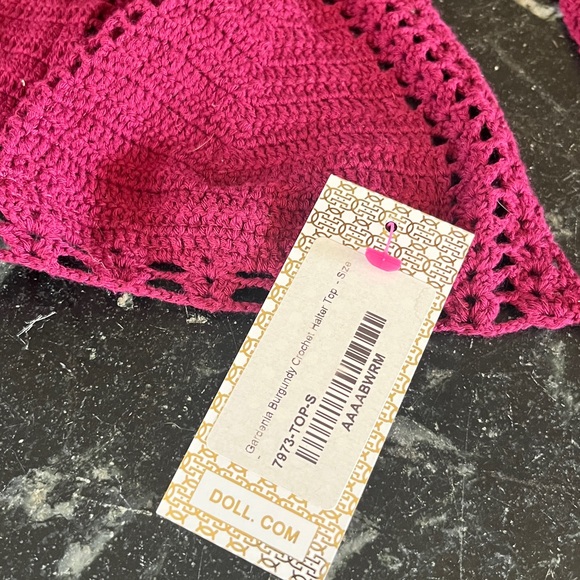 NWT Doll Swimwear Gardenia Crochet Halter Top - Picture 3 of 5